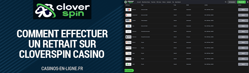 retrait sur cloverspin