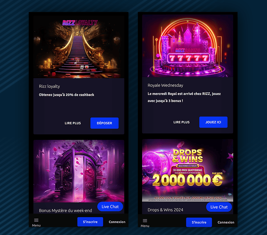 autres bonus rizz casino