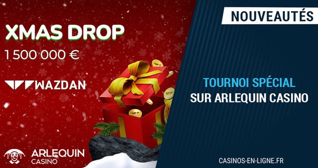 tentez votre chance au tournoi xmas drop d'arlequin casino