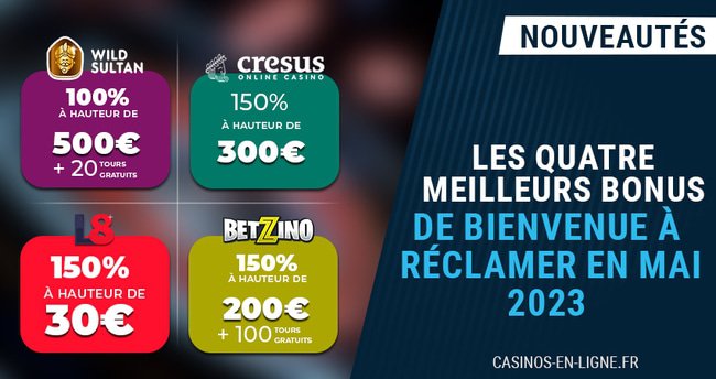 meilleur bonus de bienvenue de casino en ligne