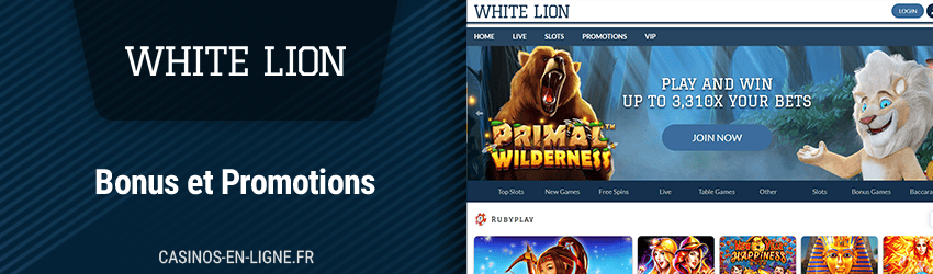 Bonus de Whitelion Casino