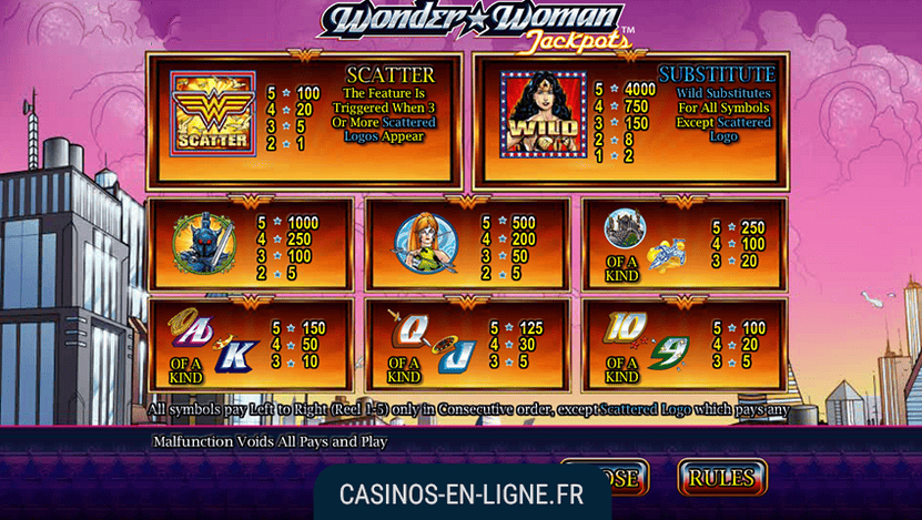 wonder woman jackpots screenshot 2